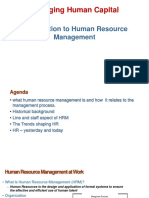 Managing Human Capital: Introduction To Human Resource Management