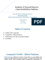 Financial Analysis of Annual Reports Abbott & Glaxosmithkline Pakistan