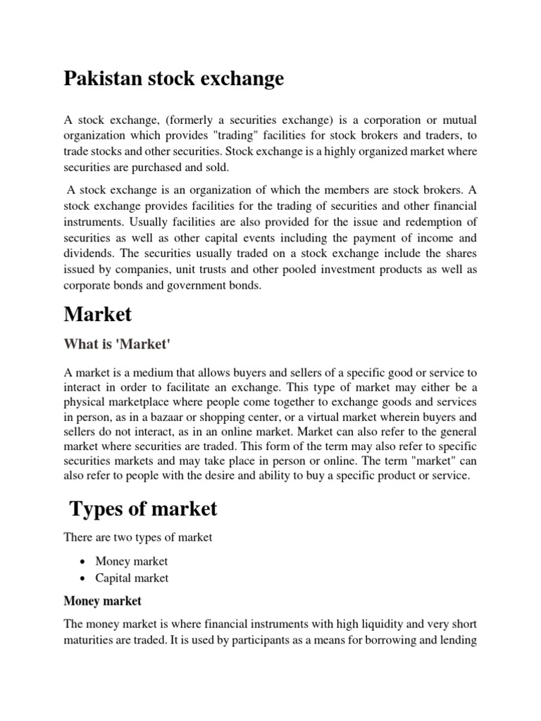 Trading Procedure On The Stock Exchange | PDF | Stock Market | Stocks