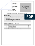 2018 Module Test 1 Question 1 FRK