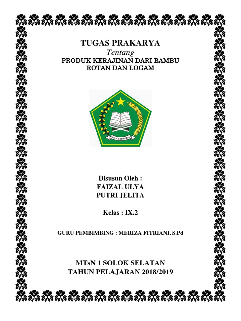 Makalah Prakarya Kerajinan Bambu