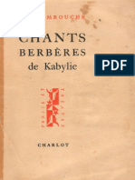 Chants Berberes de Kabylie J.amrouche PDF