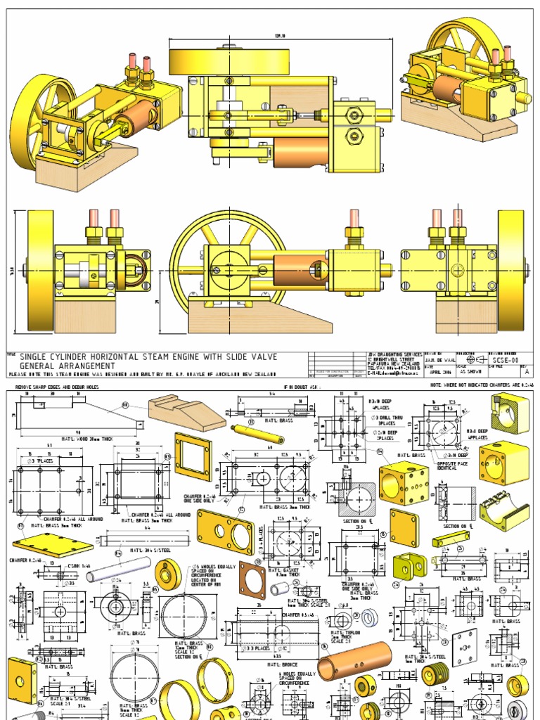 Horizontal Steam Engine Design Plans | PDF | Engine Technology ...