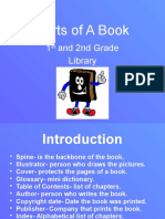 Parts of A Book: 1 and 2nd Grade Library