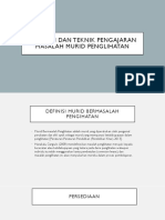 Strategi Dan Teknik Pengajaran Masalah Murid Penglihatan