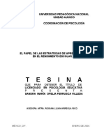 T E S I N A: Universidad Pedagógica Nacional Unidad Ajusco Coordinación de Psicología