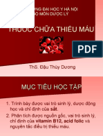 [DUOC LY] Thuoc chua thieu mau + Thuoc dieu tri roi loan ho hap - ThS Duong