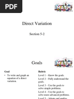 Direct Variation: Section 5-2