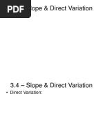 3.4 - Slope & Direct Variation