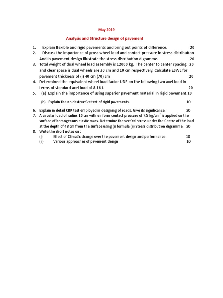 Analysis and Structure Design of Pavement May 2019 | PDF | Technology ...