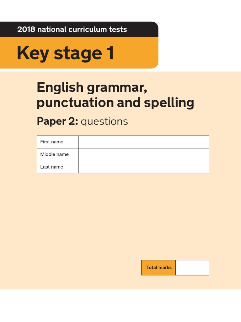 2018 Ks1 English GPS Paper2 Questions | PDF | Adverb | Punctuation