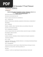 CSVTU BE VII Semester IT Fault Tolerant Systems Syllabus