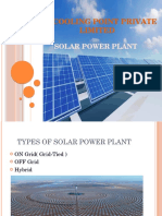 Solar Power Plant (on-OfF Grid)