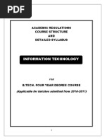 Information Technology: Academic Regulations Course Structure AND Detailed Syllabus