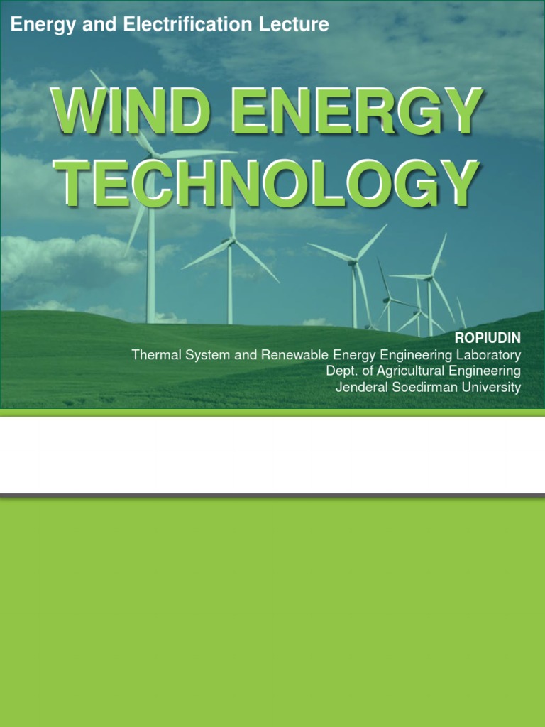 Wind Energy for Engineering Students | PDF | Wind Power | Wind Turbine