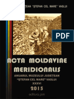 36 Acta Moldaviae Meridionalis XXXVI 2015