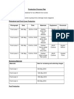 Production Plan Front Covers