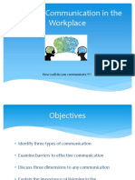Effective Communication in The Workplace PDF