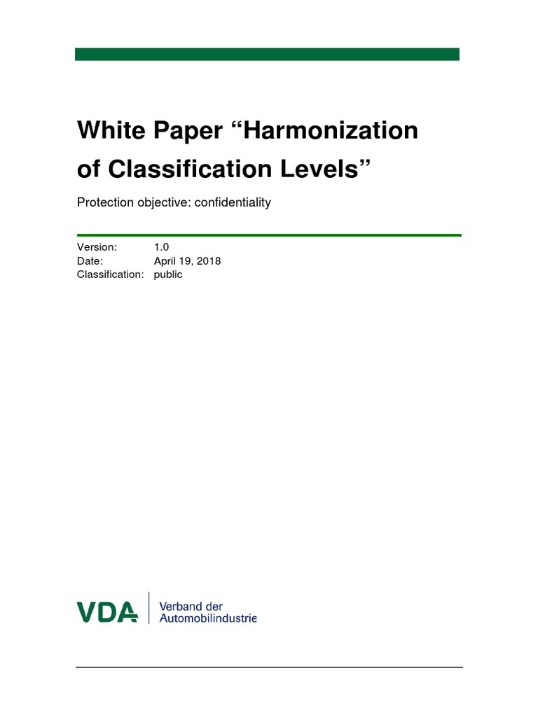 VDA Information Security Classification Guide | PDF | Information ...