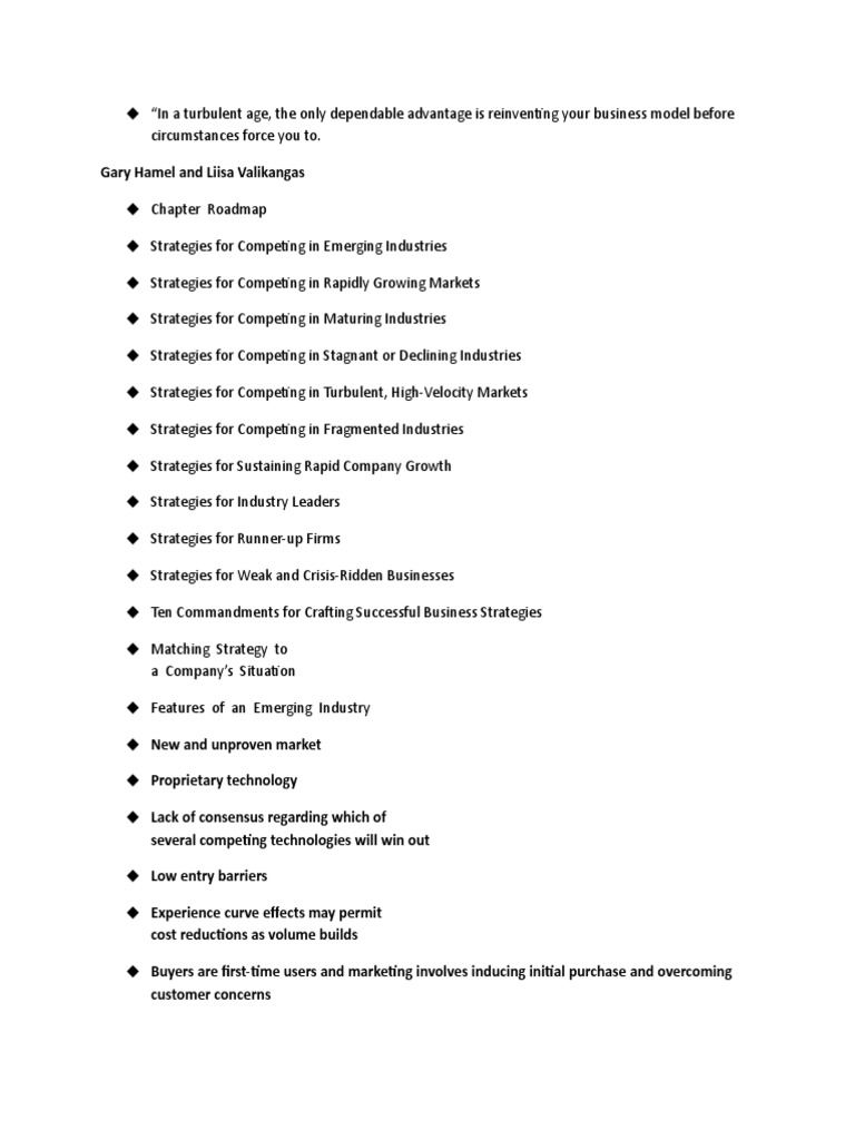 Fitting Strategy To Circumstances | PDF | Competitive Advantage ...
