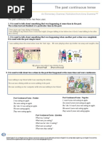 The Past Continuous Tense Elementary PDF