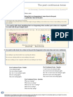 The Past Continuous Tense Elementary PDF