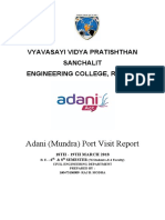 A Report On Adani Port Visit of Civil Engineering Students On 18.3.18