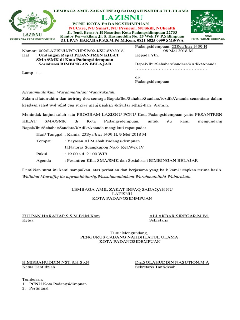 Surat Undangan Rapat