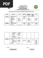 Action Plan in School Reading Program 2016-2017