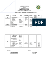 Action Plan in School Reading Program 2016-2017