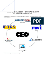 Guidance Note: European Technical Approvals For Anchors Used in Construction