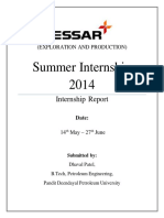 Essar Coal Bed Methane Training Report