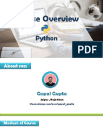 Course Overview: Python