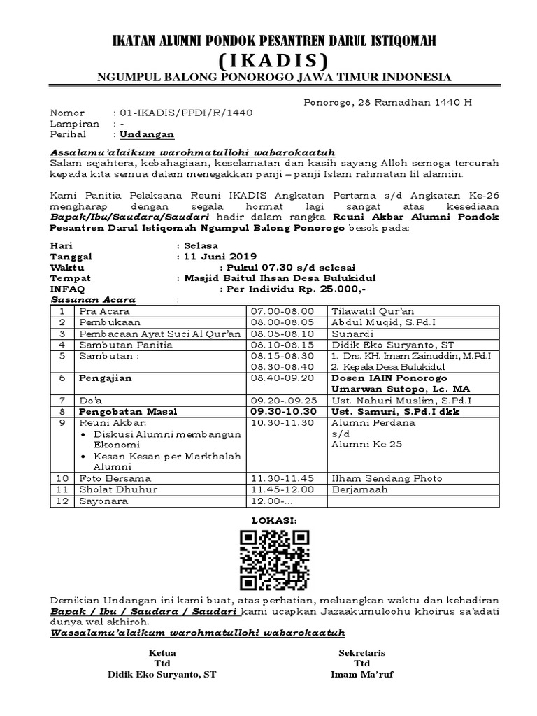 920 Contoh Undangan Alumni Pondok Pesantren HD Terbaru
