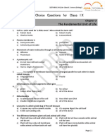 Multiple Choice Questions For Class IX