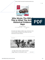 Who Wrote the Bible? Historical Evidence