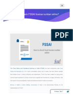 How to check FSSAI license number online?