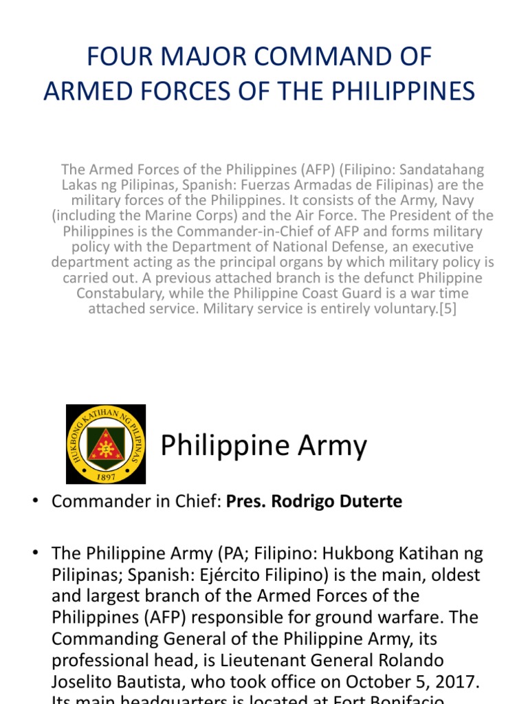 Four Major Command of Armed Forces of The Philippines Defense