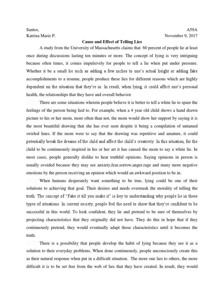 white lie essay