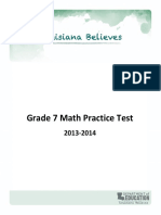 Practice Test Math Grade 7