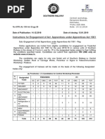 Instructions For Engagement of Act Apprentices Under Apprentices Act 1961