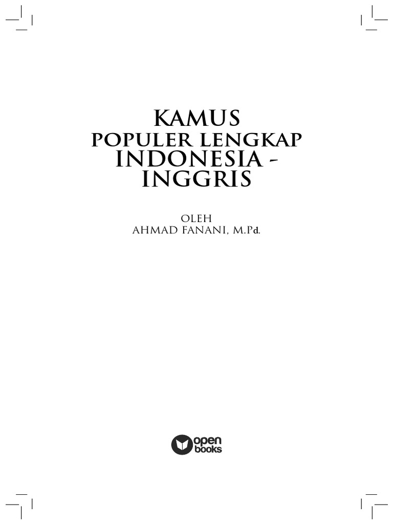 Kamus Indonesia-Inggris Lengkap PDF Nature