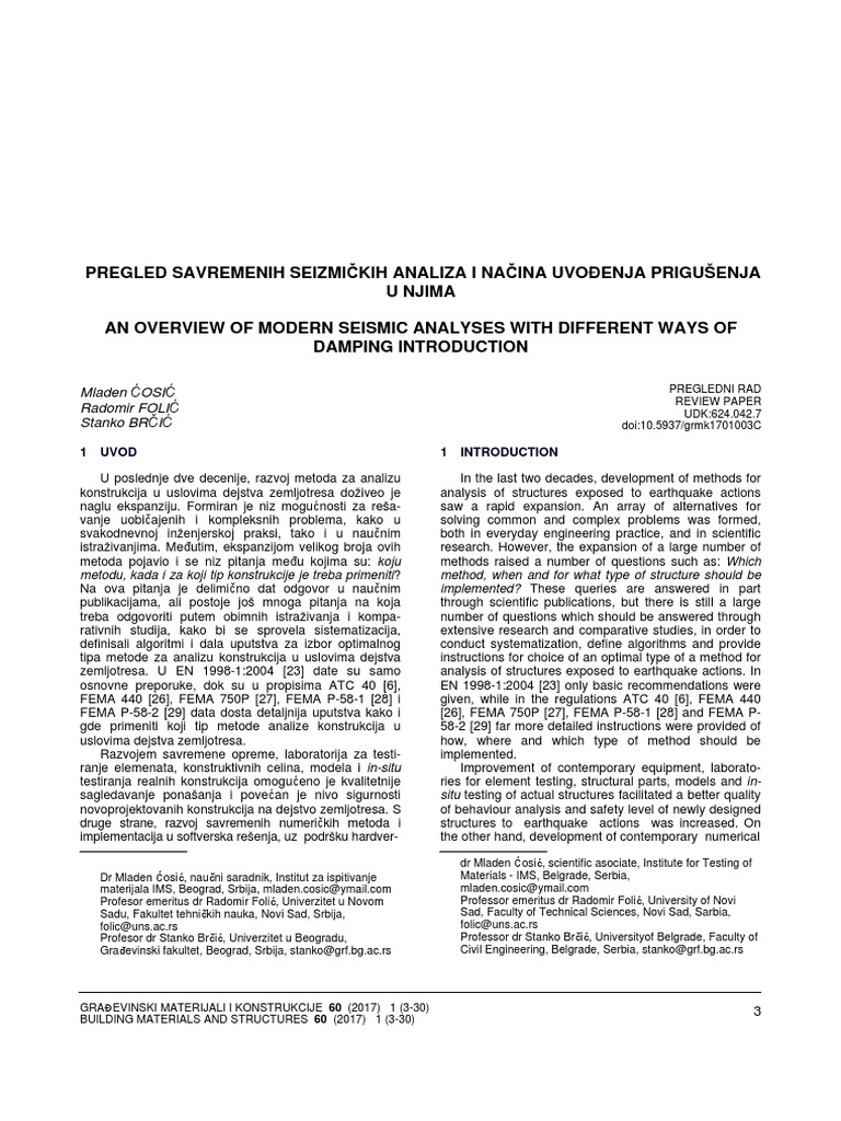 Seismic Analysis for Engineers | PDF | Earthquake Engineering | Finite ...