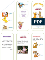 Triptico Animales Domesticos