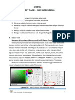 Modul Format Tabel Dan List