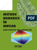 Metode Numerice in MATLAB - Ghid Practic de Laborator