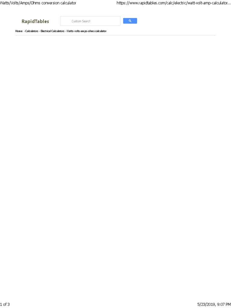 Volt Amps Calculator | PDF | Volt | Watt