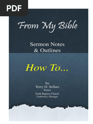 Booklet FROM MY BIBLE How to Sermons May 2014