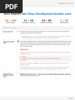 SEO Report For: Seo Score Passed Checks Failed Checks Warnings