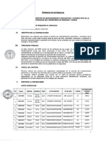 Términos de Referencia de Contratación